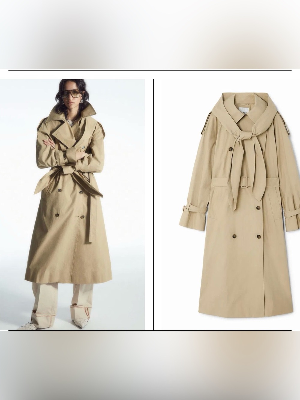 COS HOODED TRENCH COAT
